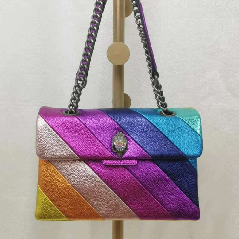KIMLUD, New Kurt Rainbow Bag Medium Size Chain Bag London Luxury Design Women Bags One-shoulder Crossbody Messenger Handbag, multicolour1, KIMLUD APPAREL - Womens Clothes