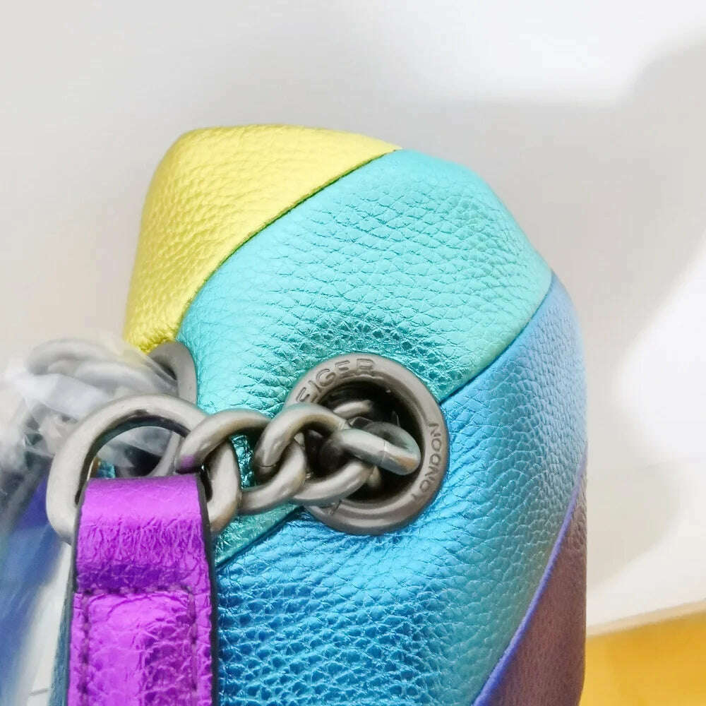 KIMLUD, New Kurt Rainbow Bag Medium Size Chain Bag London Luxury Design Women Bags One-shoulder Crossbody Messenger Handbag, KIMLUD Womens Clothes