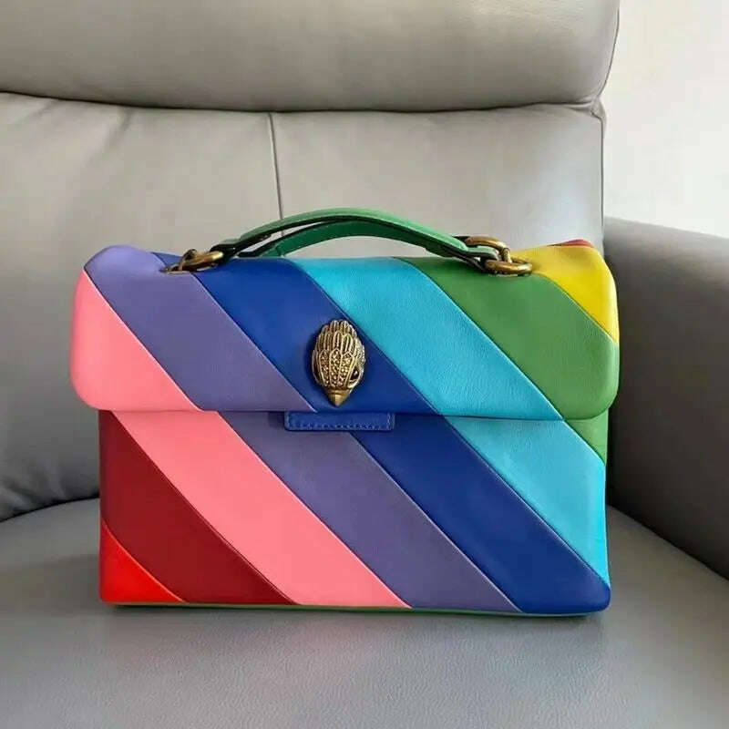 KIMLUD, New Kurt Rainbow Bag Medium Size Chain Bag London Luxury Design Women Bags One-shoulder Crossbody Messenger Handbag, multicolour2, KIMLUD APPAREL - Womens Clothes