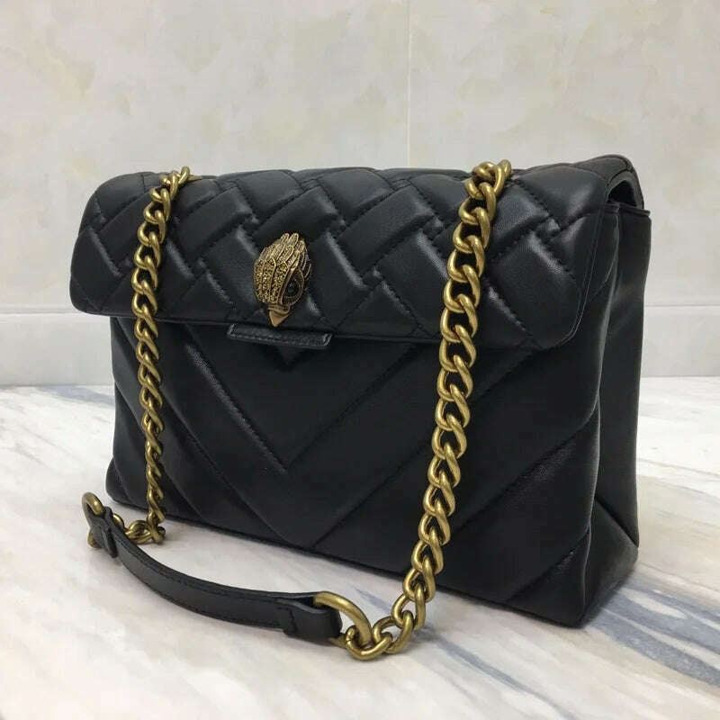 KIMLUD, New Kurt Rainbow Bag Medium Size Chain Bag London Luxury Design Women Bags One-shoulder Crossbody Messenger Handbag, golden, KIMLUD APPAREL - Womens Clothes