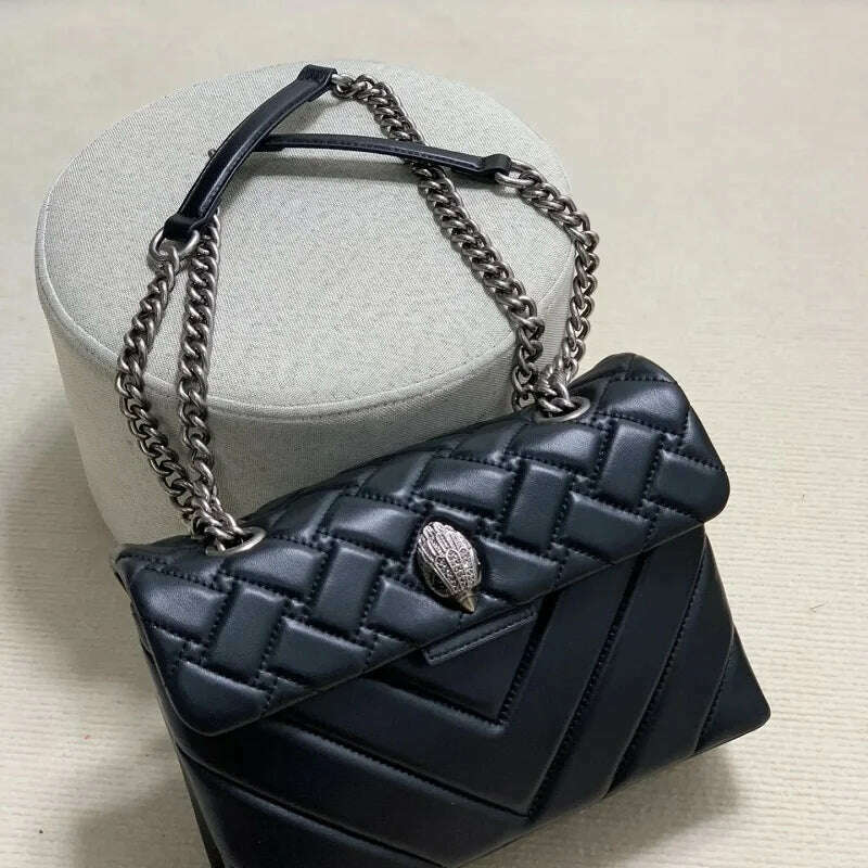 KIMLUD, New Kurt Rainbow Bag Medium Size Chain Bag London Luxury Design Women Bags One-shoulder Crossbody Messenger Handbag, silvery, KIMLUD APPAREL - Womens Clothes