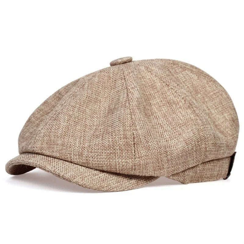 New Men Casual Newsboy Hat Spring Summer thin retro beret Hat wild casual Hats unisex octagonal Cap Fashion Hip Hop Caps gorras - KIMLUD