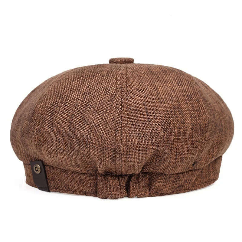 New Men Casual Newsboy Hat Spring Summer thin retro beret Hat wild casual Hats unisex octagonal Cap Fashion Hip Hop Caps gorras - KIMLUD