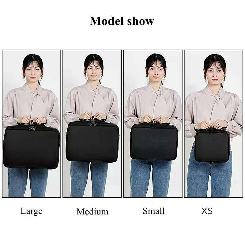 KIMLUD, New Oxford Cloth Makeup Bag Large Capacity With Compartments For Women Travel Cosmetic Case, KIMLUD Women's Clothes