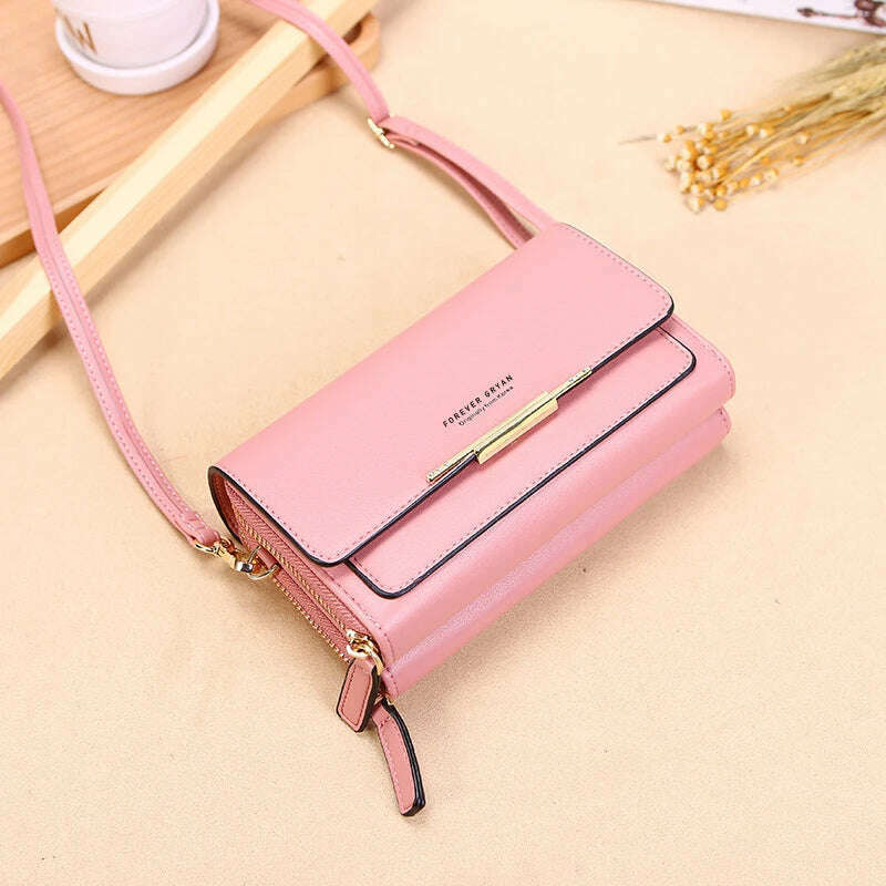 KIMLUD, New Pu Leather Women Handbags Female Multifunctional Large Capacity Shoulder Bags Fashion Crossbody Bags For Ladies Phone Purse, KIMLUD Womens Clothes