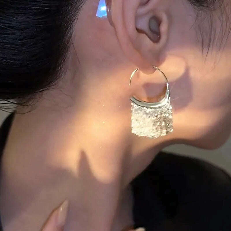 New Version 925 Silver Dense Snake Bone Tassel Earrings Women's Simple Golden Silver Color Earrings Party Jewelry Beautiful Gift - KIMLUD