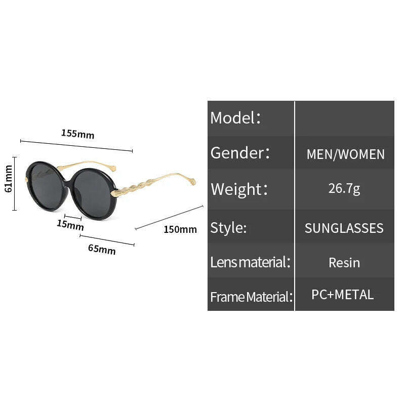 New Vintage Round Frame Sunglasses Gradient Colorful Trendy Fashion Women Female Eyewear Brand Designer Shades for Ladies - KIMLUD