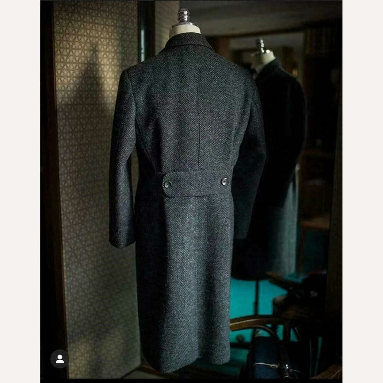 KIMLUD, New Vintage Tweed Men's Long Jackets Business Formal Man Suit Blazer Lapel Herringbone Costume Homme Tuxedo, KIMLUD Womens Clothes