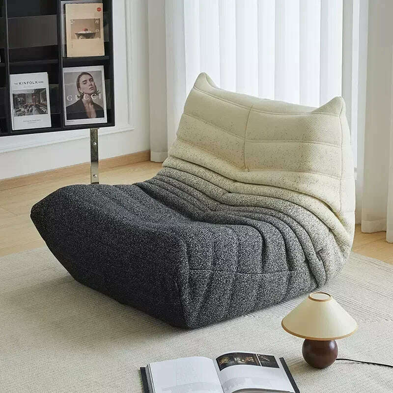 KIMLUD, Nordic Casual Lounging Sofa Recliner Living Room Creative Recliner Suede/Sufiber Leather / 3D Knitting + Sponge, 3D knitting-A, KIMLUD APPAREL - Womens Clothes