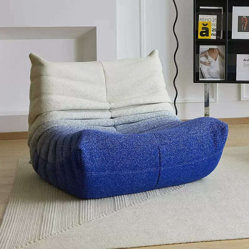 KIMLUD, Nordic Casual Lounging Sofa Recliner Living Room Creative Recliner Suede/Sufiber Leather / 3D Knitting + Sponge, 3D knitting-B, KIMLUD APPAREL - Womens Clothes