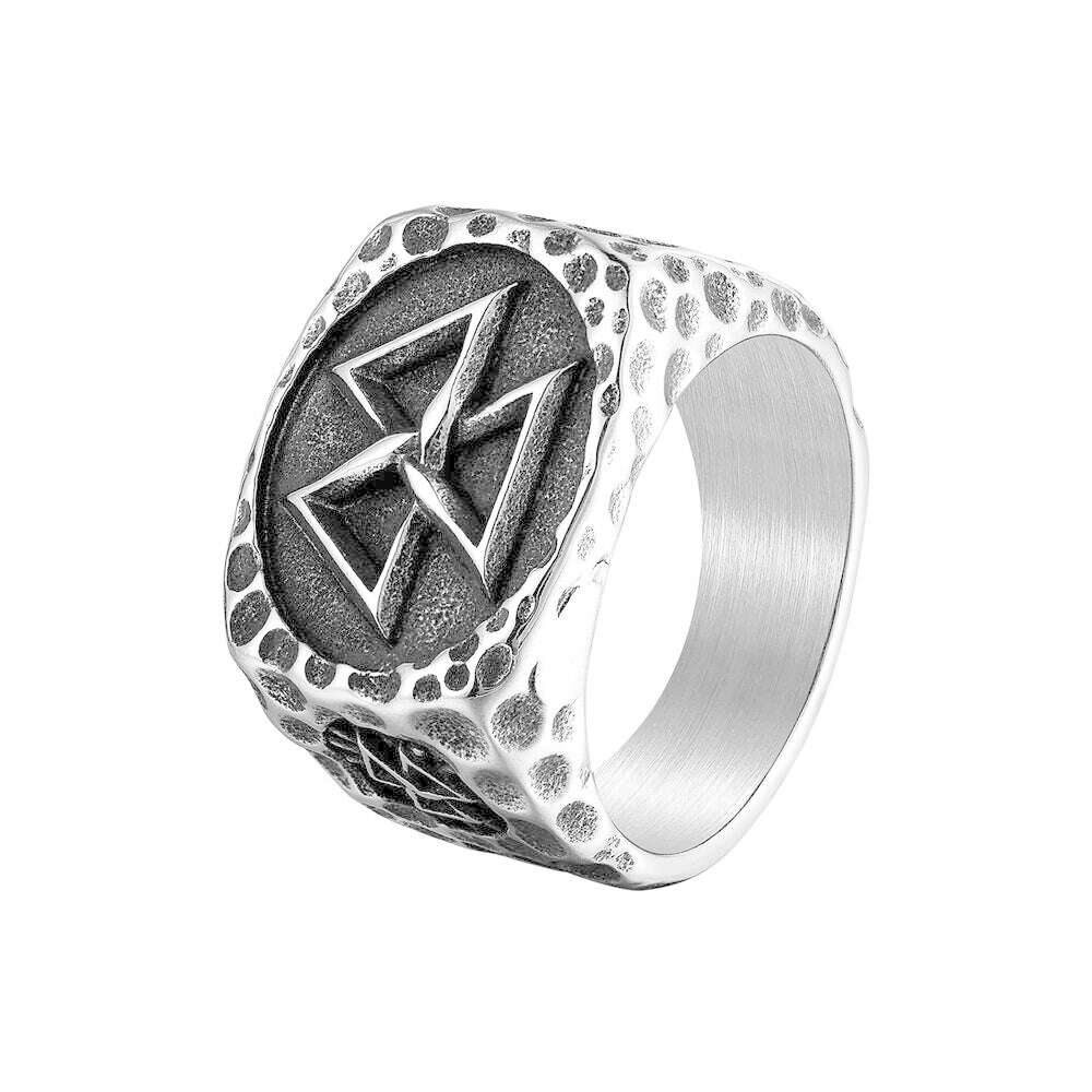 KIMLUD, Nordic Celtics Knotwork Viking Tree of Life Yggdrasil Ring For Men Vintage Stainless Steel Viking Ring Amulet Jewelry Gift, KIMLUD Women's Clothes