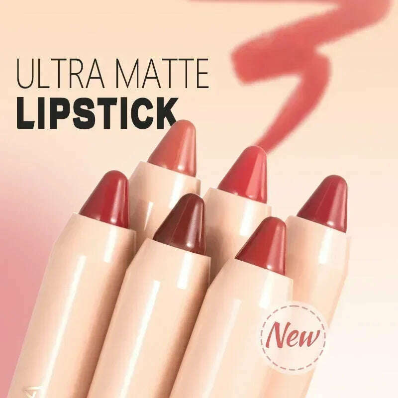 Nude Brown Lipliner Pen Waterproof Sexy Red Matte Contour Tint Lipstick Lasting Non-stick Cup Lipliner Pen Lips Makeup Cosmetic - KIMLUD