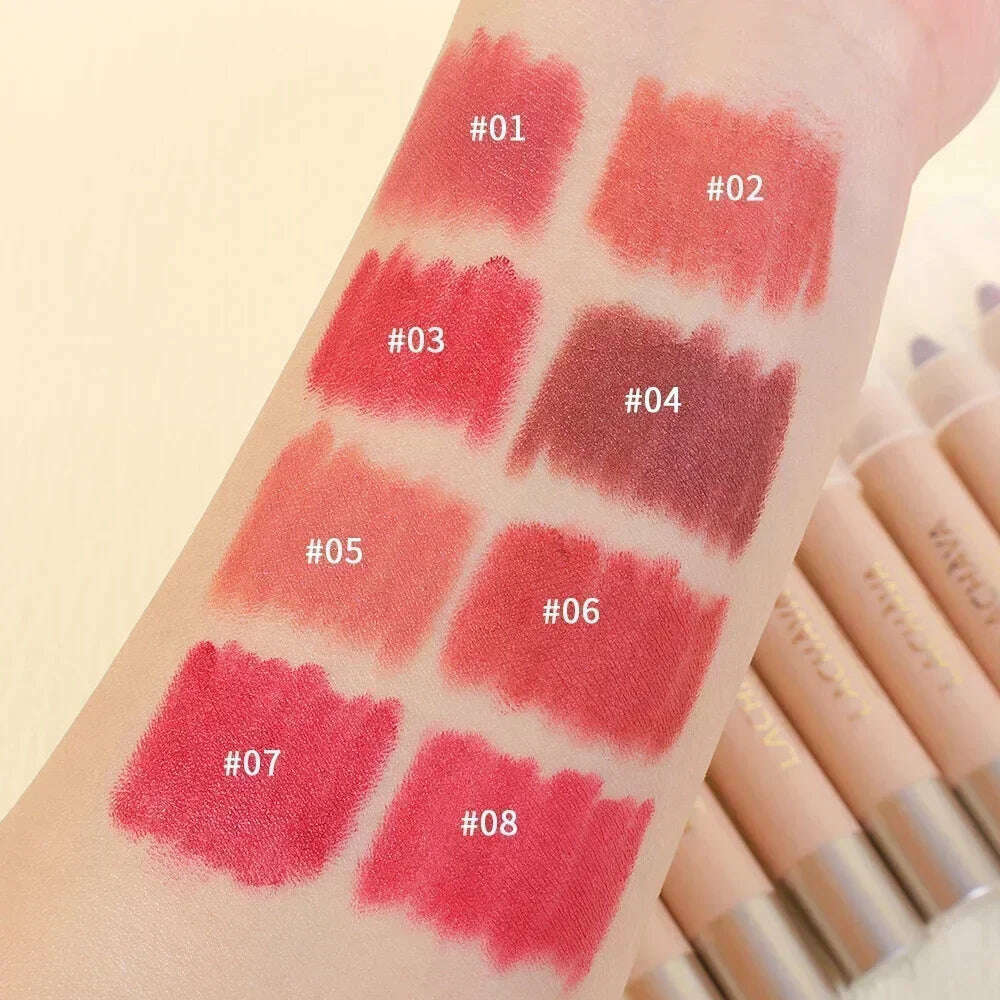 Nude Brown Lipliner Pen Waterproof Sexy Red Matte Contour Tint Lipstick Lasting Non-stick Cup Lipliner Pen Lips Makeup Cosmetic - KIMLUD