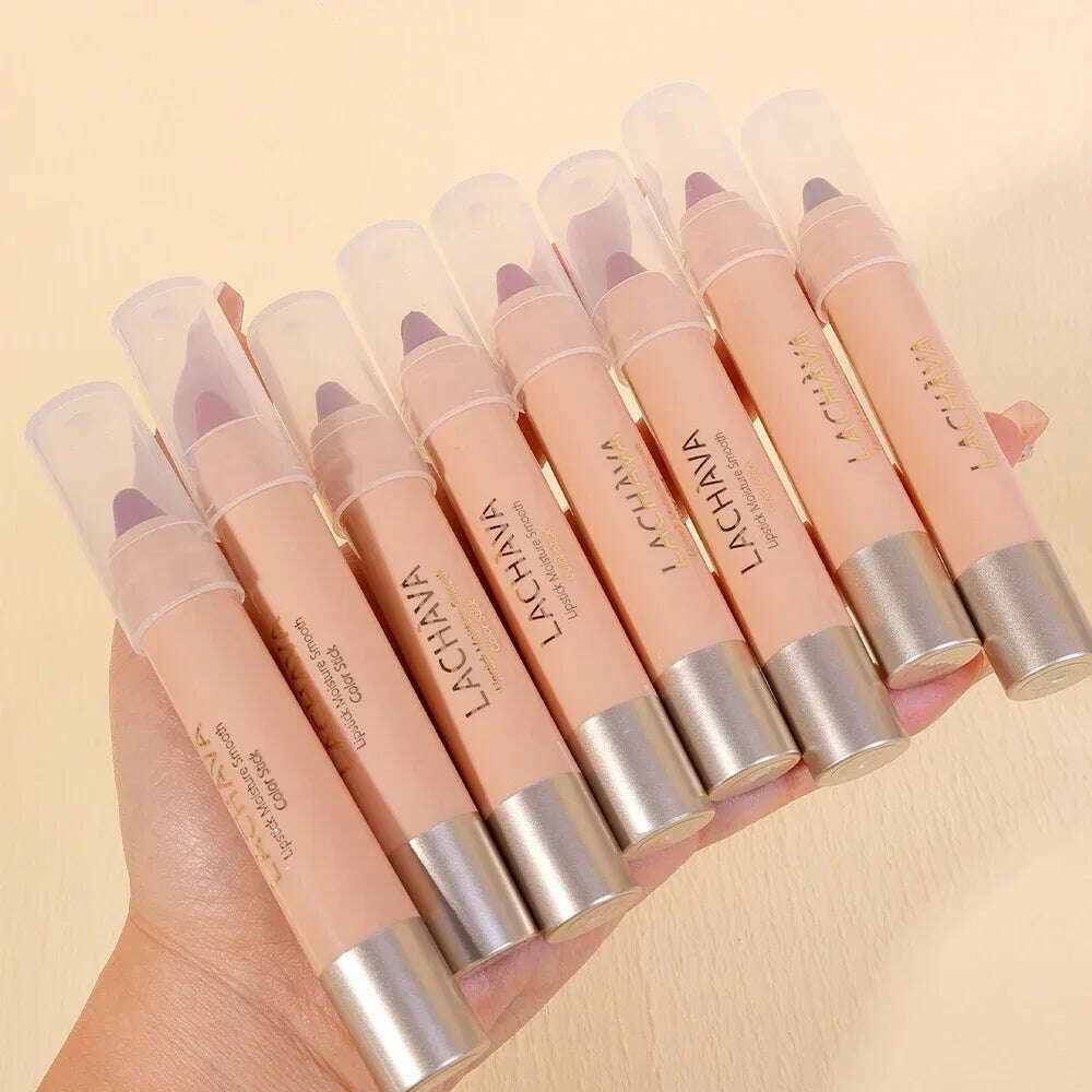 Nude Brown Lipliner Pen Waterproof Sexy Red Matte Contour Tint Lipstick Lasting Non-stick Cup Lipliner Pen Lips Makeup Cosmetic - KIMLUD