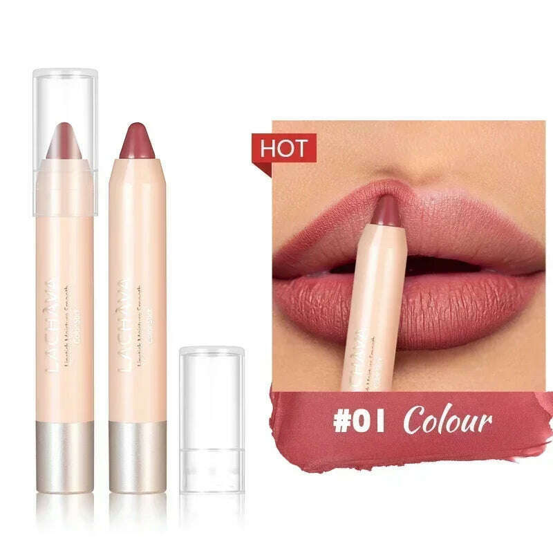 Nude Brown Lipliner Pen Waterproof Sexy Red Matte Contour Tint Lipstick Lasting Non-stick Cup Lipliner Pen Lips Makeup Cosmetic - KIMLUD
