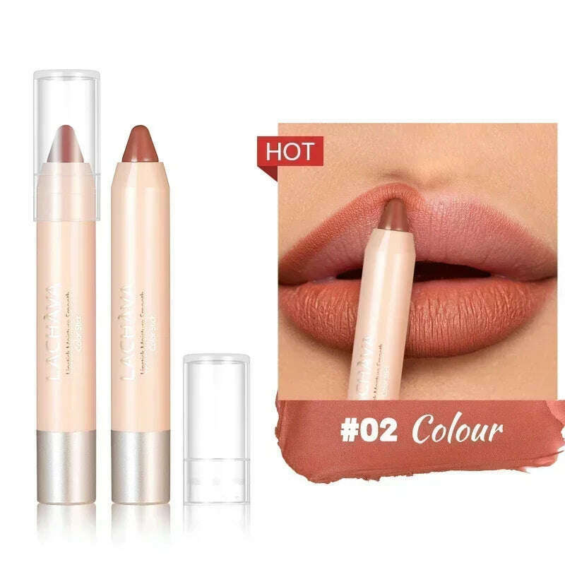 Nude Brown Lipliner Pen Waterproof Sexy Red Matte Contour Tint Lipstick Lasting Non-stick Cup Lipliner Pen Lips Makeup Cosmetic - KIMLUD