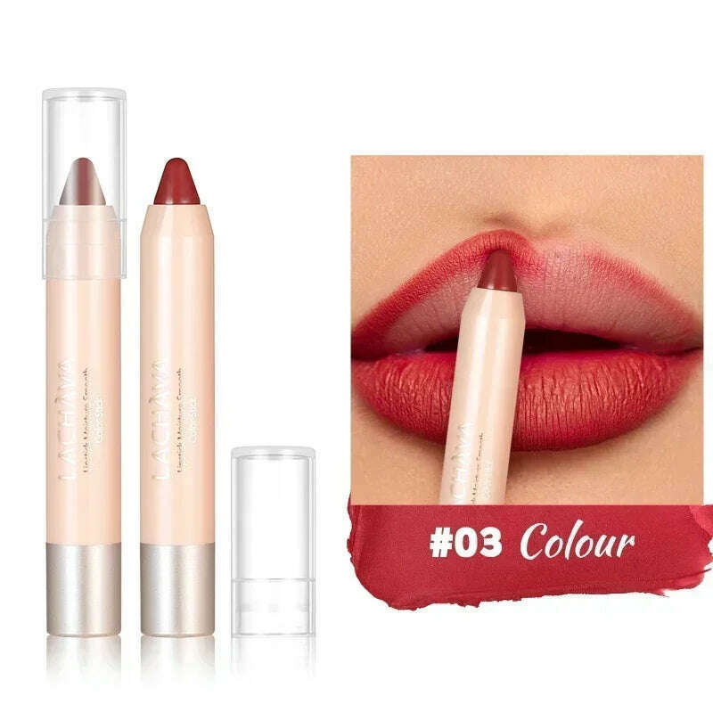Nude Brown Lipliner Pen Waterproof Sexy Red Matte Contour Tint Lipstick Lasting Non-stick Cup Lipliner Pen Lips Makeup Cosmetic, A03, KIMLUD Women's Clothes
