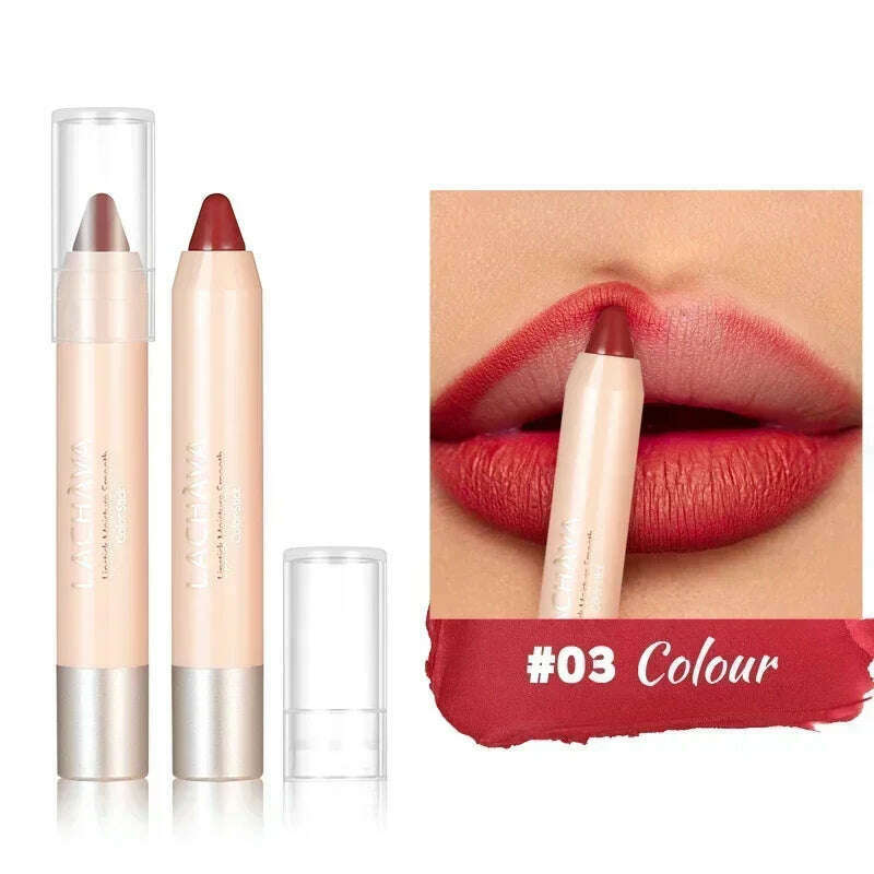 Nude Brown Lipliner Pen Waterproof Sexy Red Matte Contour Tint Lipstick Lasting Non-stick Cup Lipliner Pen Lips Makeup Cosmetic - KIMLUD