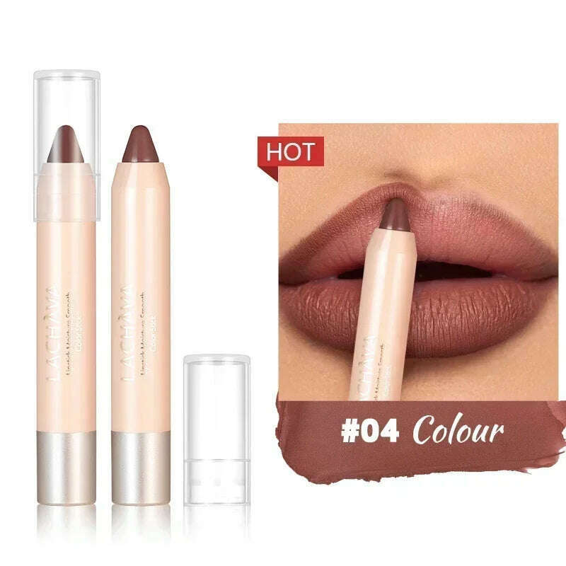 Nude Brown Lipliner Pen Waterproof Sexy Red Matte Contour Tint Lipstick Lasting Non-stick Cup Lipliner Pen Lips Makeup Cosmetic - KIMLUD