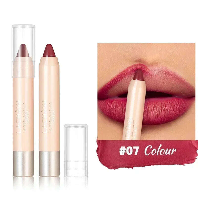Nude Brown Lipliner Pen Waterproof Sexy Red Matte Contour Tint Lipstick Lasting Non-stick Cup Lipliner Pen Lips Makeup Cosmetic - KIMLUD