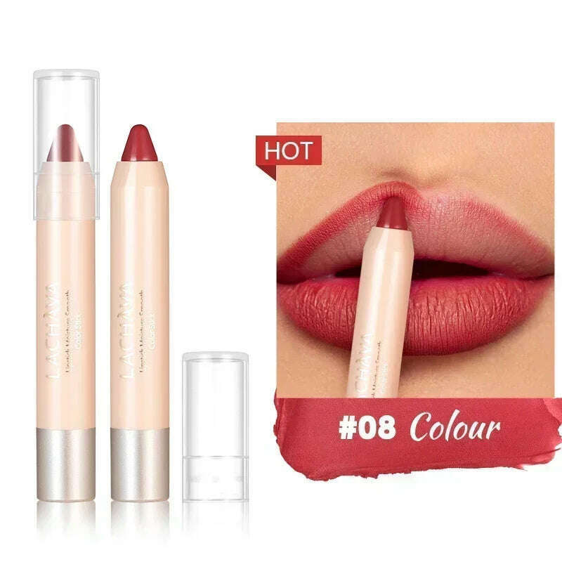 Nude Brown Lipliner Pen Waterproof Sexy Red Matte Contour Tint Lipstick Lasting Non-stick Cup Lipliner Pen Lips Makeup Cosmetic - KIMLUD