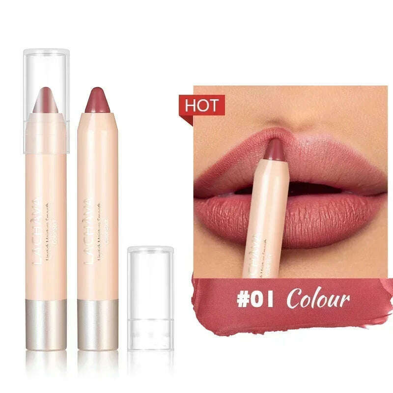 KIMLUD, Nude Brown Lipliner Pen Waterproof Sexy Red Matte Contour Tint Lipstick Lasting Non-stick Cup Lipliner Pen Lips Makeup Cosmetic, A01, KIMLUD Womens Clothes