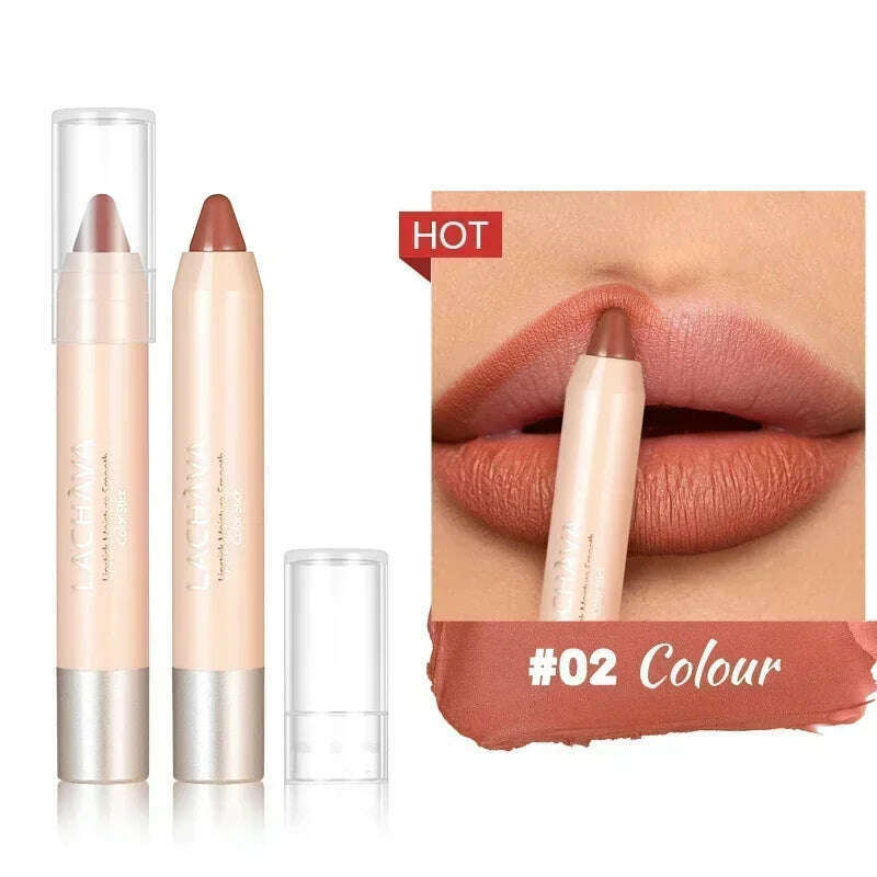 KIMLUD, Nude Brown Lipliner Pen Waterproof Sexy Red Matte Contour Tint Lipstick Lasting Non-stick Cup Lipliner Pen Lips Makeup Cosmetic, A02, KIMLUD Womens Clothes