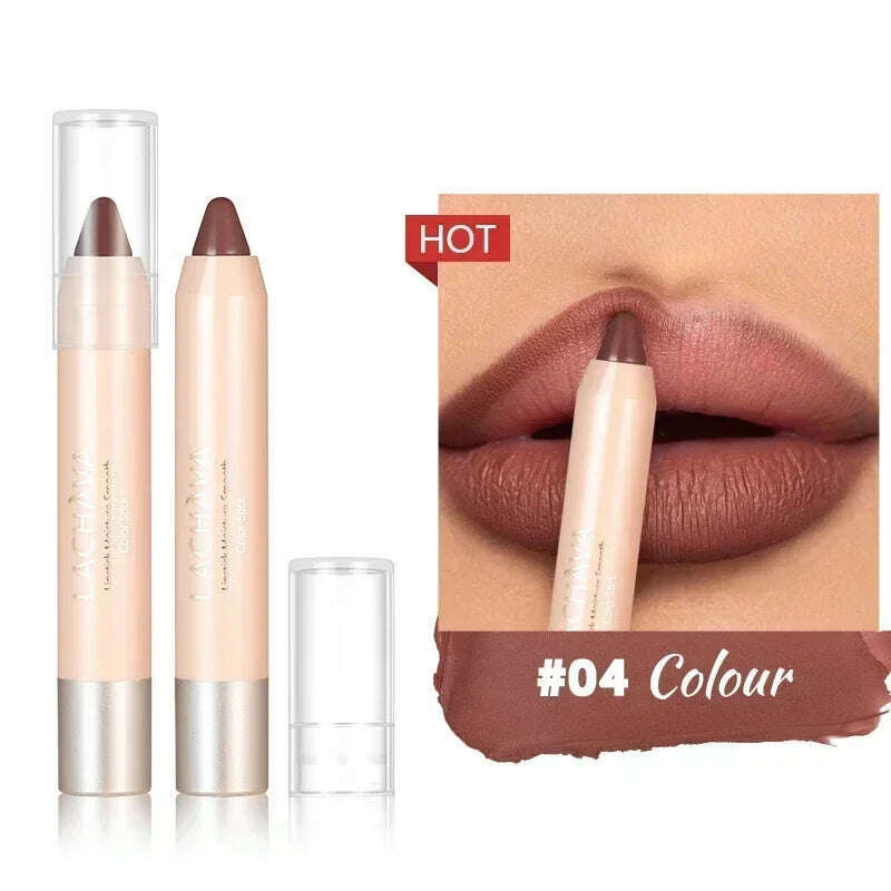 KIMLUD, Nude Brown Lipliner Pen Waterproof Sexy Red Matte Contour Tint Lipstick Lasting Non-stick Cup Lipliner Pen Lips Makeup Cosmetic, A04, KIMLUD Womens Clothes