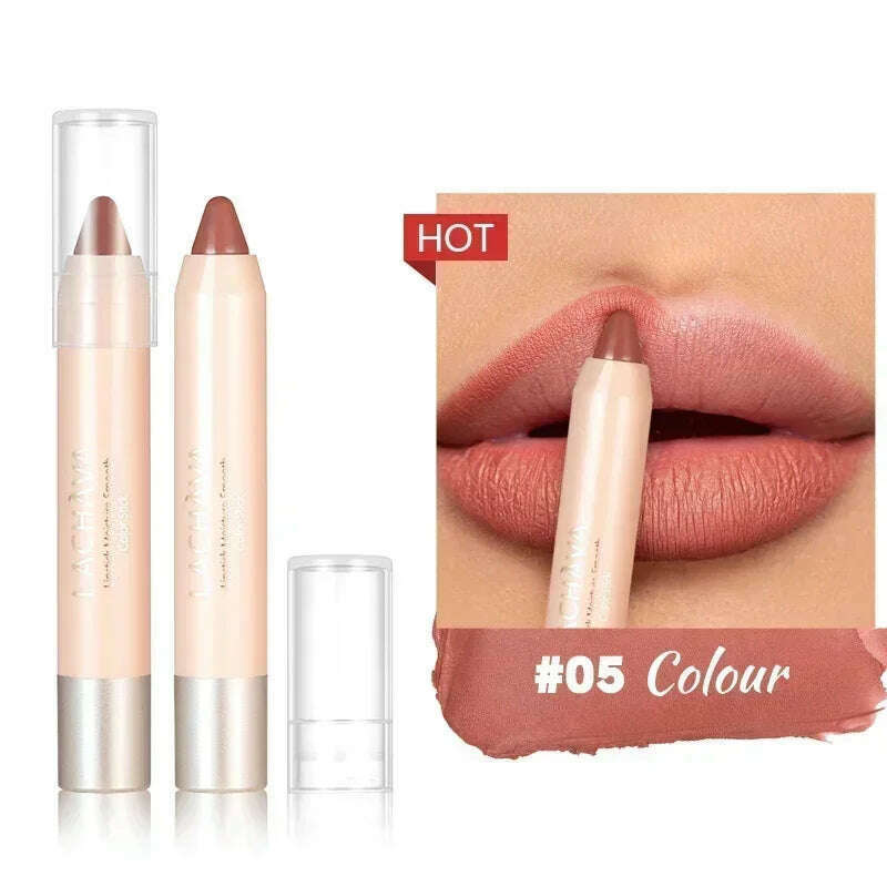 KIMLUD, Nude Brown Lipliner Pen Waterproof Sexy Red Matte Contour Tint Lipstick Lasting Non-stick Cup Lipliner Pen Lips Makeup Cosmetic, A05, KIMLUD Womens Clothes
