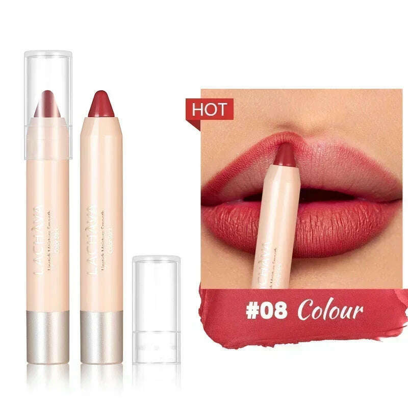 KIMLUD, Nude Brown Lipliner Pen Waterproof Sexy Red Matte Contour Tint Lipstick Lasting Non-stick Cup Lipliner Pen Lips Makeup Cosmetic, A08, KIMLUD Womens Clothes