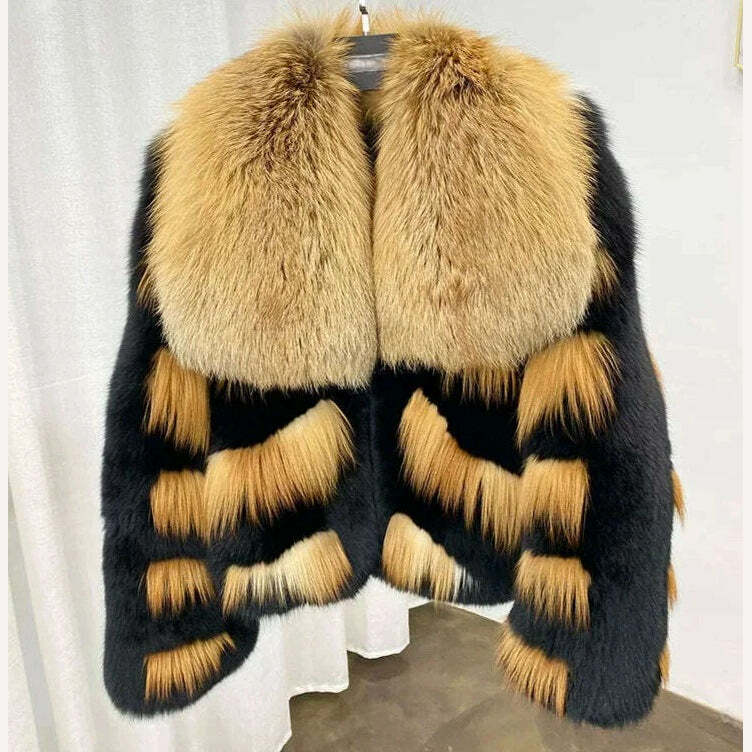 KIMLUD, OFURTEBUY Natural Real Fox Fur Coat Women Fur Coat For Women Warm Luxury Winter Jacket Women Promotion Female Vest Plus Size, 3 / S bust 95cm, KIMLUD Womens Clothes