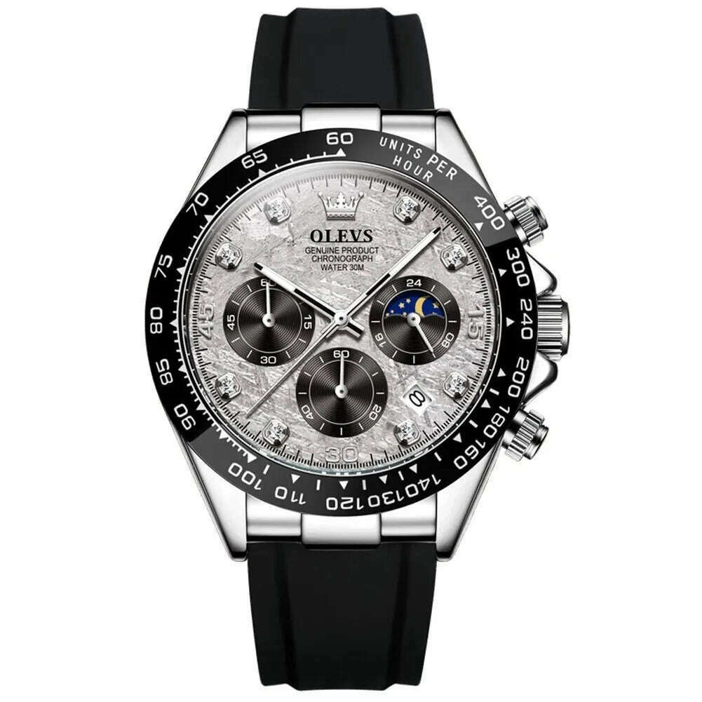 OLEVS Luxury Men Watch Quartz Man Watches Waterproof Luminous Top Brand Watch for Men Date Chronograph Sport Wristwatch - KIMLUD