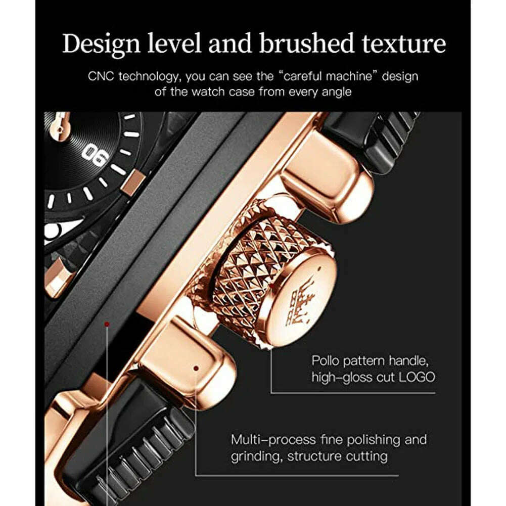 KIMLUD, OLEVS Original Watch for Men Top Brand Luxury Hollow Square Sport Watches Fashion Leather Strap Waterproof Quartz Wristwatch Hot, KIMLUD Womens Clothes