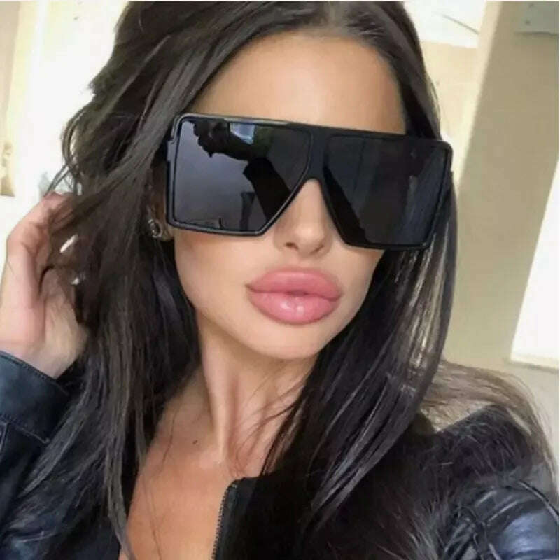 KIMLUD, OLOPKY 2022 Square Women Sunglasses Brand Designer Luxury Glasses Women/Men Oversized Eyewear Women Vintage Gafas De Sol Mujer, KIMLUD Womens Clothes