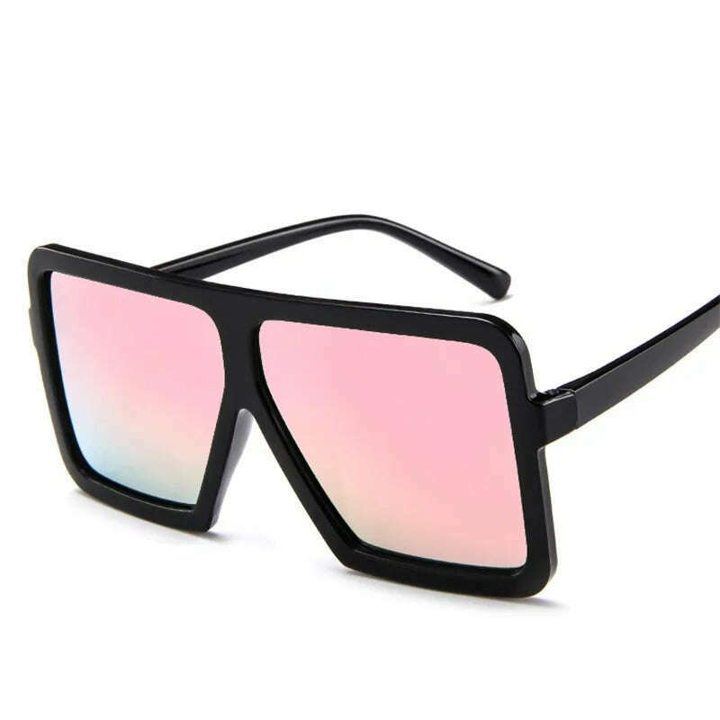 KIMLUD, OLOPKY 2022 Square Women Sunglasses Brand Designer Luxury Glasses Women/Men Oversized Eyewear Women Vintage Gafas De Sol Mujer, Black Pink, KIMLUD APPAREL - Womens Clothes