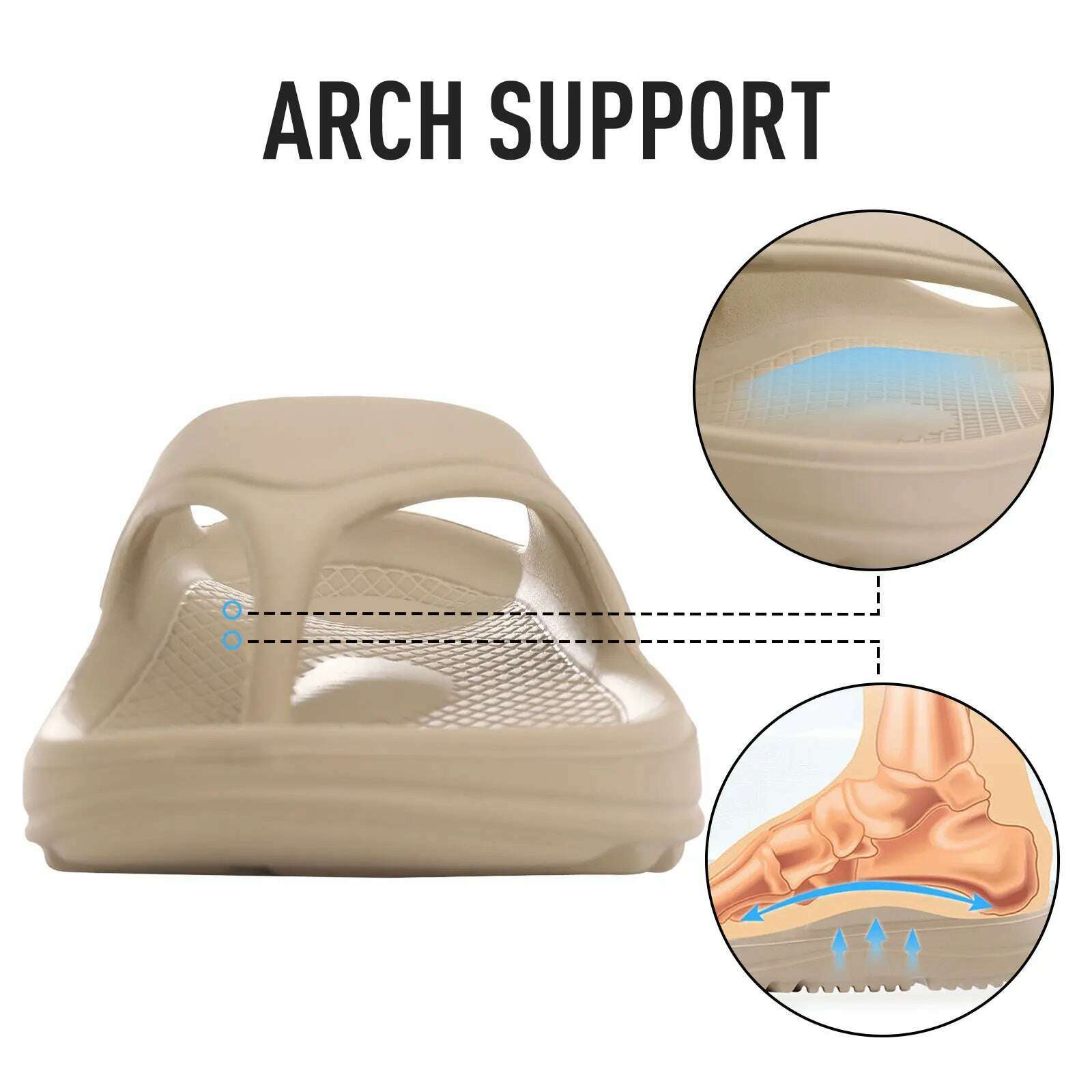 Orthopedic Sandals for Women Fashionable Beach Flip Flop Summer Outdoor Soft Sandals with Arch Support Home Bathroom Slides - KIMLUD