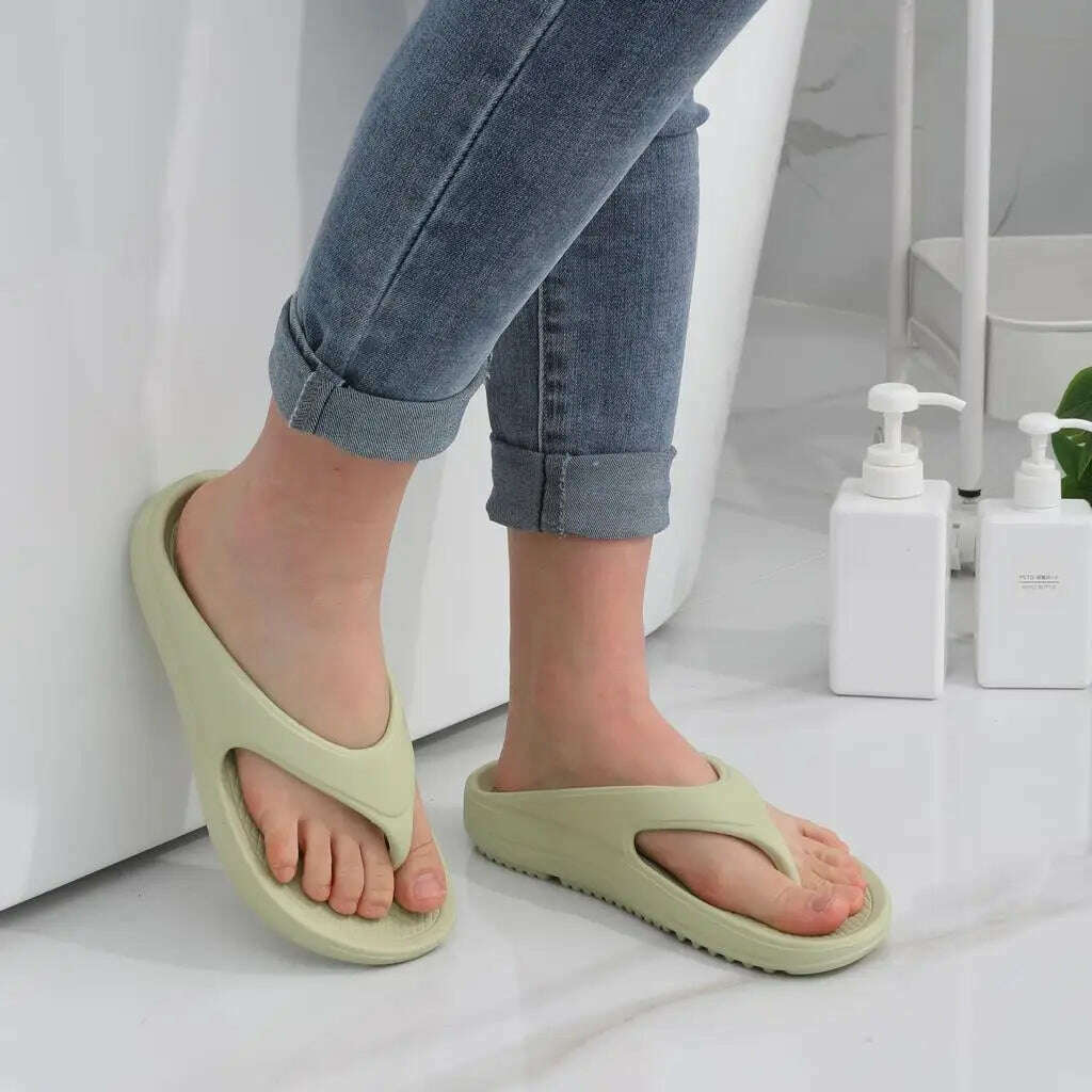 Orthopedic Sandals for Women Fashionable Beach Flip Flop Summer Outdoor Soft Sandals with Arch Support Home Bathroom Slides - KIMLUD