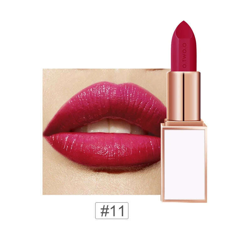 KIMLUD, O.TWO.O shimmer glitter lipstick cream 20 colors velvet matte lipstick pen waterproof long lasting sexy red lip stick OT044, KIMLUD Womens Clothes