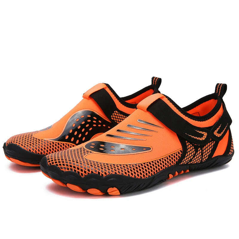 KIMLUD, Outdoor Sneakers Men Aqua Shoes Beach Sandal Summer Water Shoes Quick Dry River Upstream Breathable Hiking Wading River Sea, 35 / Orange, KIMLUD APPAREL - Womens Clothes
