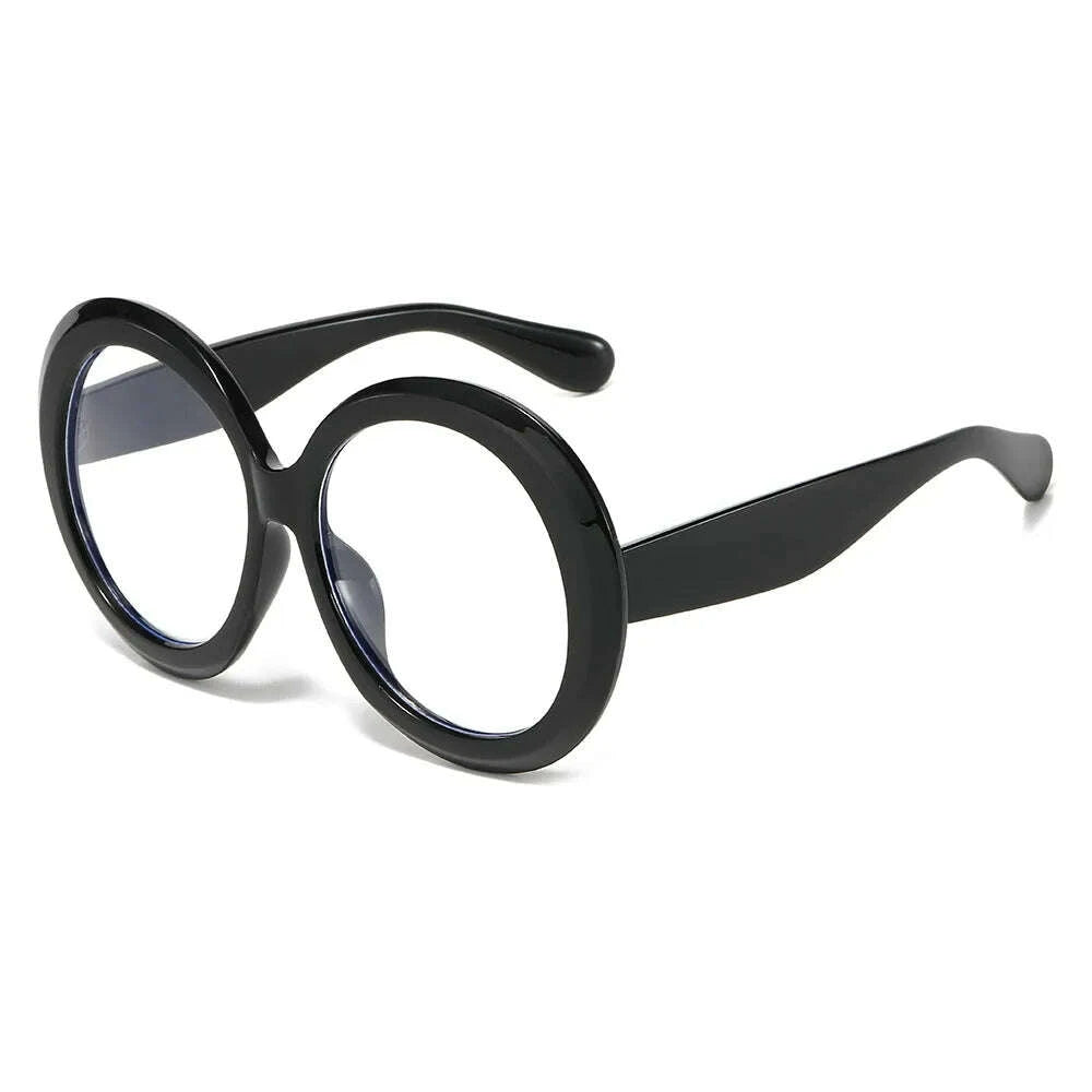 Oversized Round Eyeglasses Frames Women New Fashion Luxury Designer Ladies Glasses Candy Color Non-prescription Spectacles