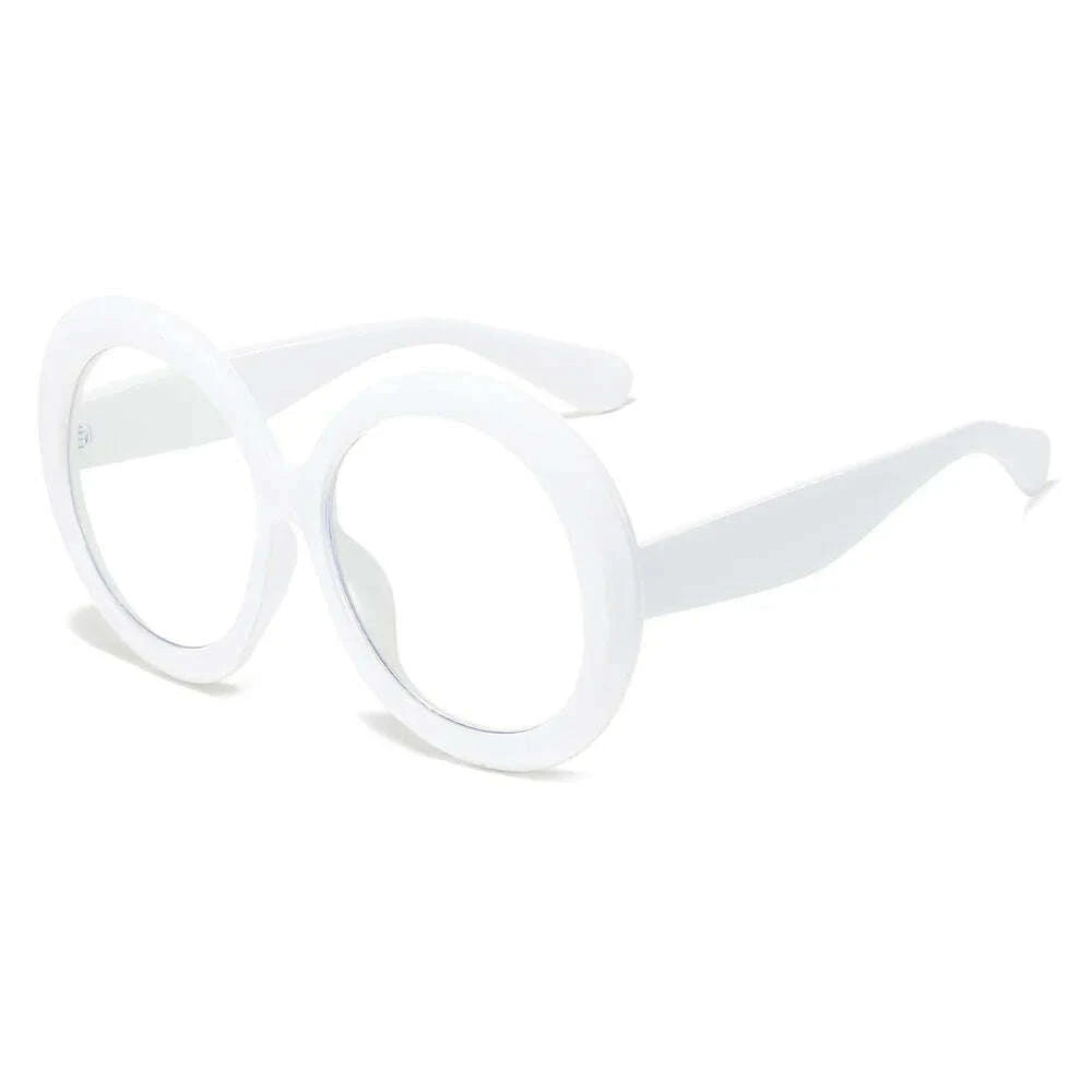 Oversized Round Eyeglasses Frames Women New Fashion Luxury Designer Ladies Glasses Candy Color Non-prescription Spectacles