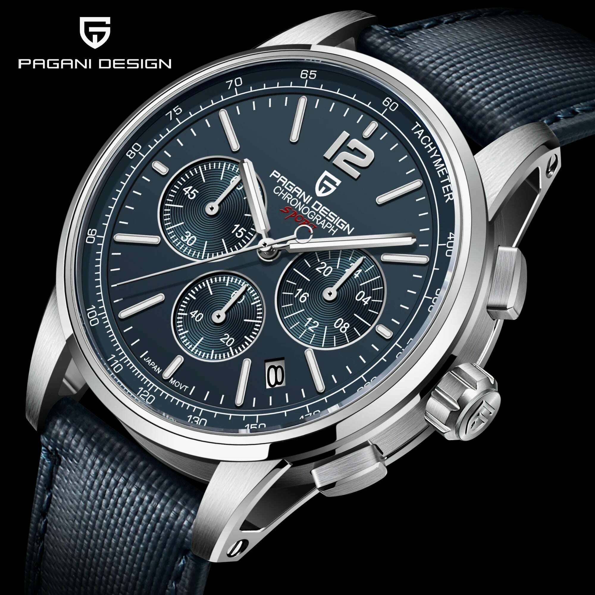 KIMLUD, PAGANI DESIGN 2024 New Luxury Fashion Casual Men Quartz Watches VK63 100M Water Resistant Sapphire Glass Stainless Steel Watches, KIMLUD Womens Clothes