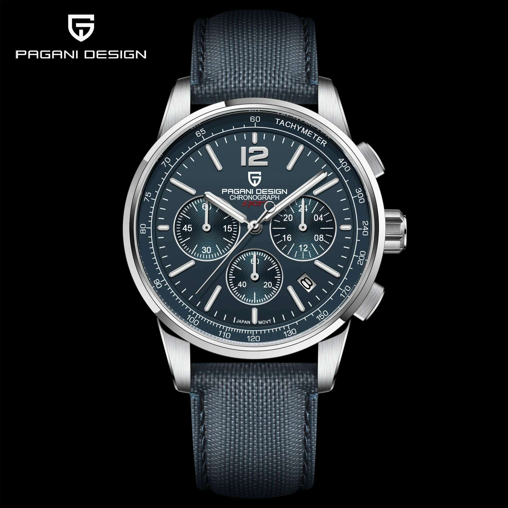 KIMLUD, PAGANI DESIGN 2024 New Luxury Fashion Casual Men Quartz Watches VK63 100M Water Resistant Sapphire Glass Stainless Steel Watches, KIMLUD Womens Clothes