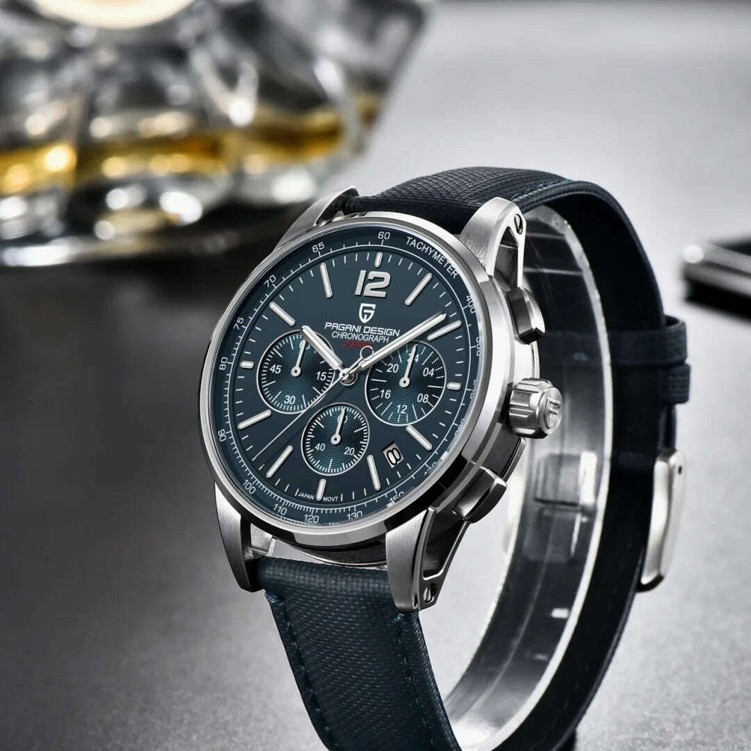 KIMLUD, PAGANI DESIGN 2024 New Luxury Fashion Casual Men Quartz Watches VK63 100M Water Resistant Sapphire Glass Stainless Steel Watches, KIMLUD Womens Clothes