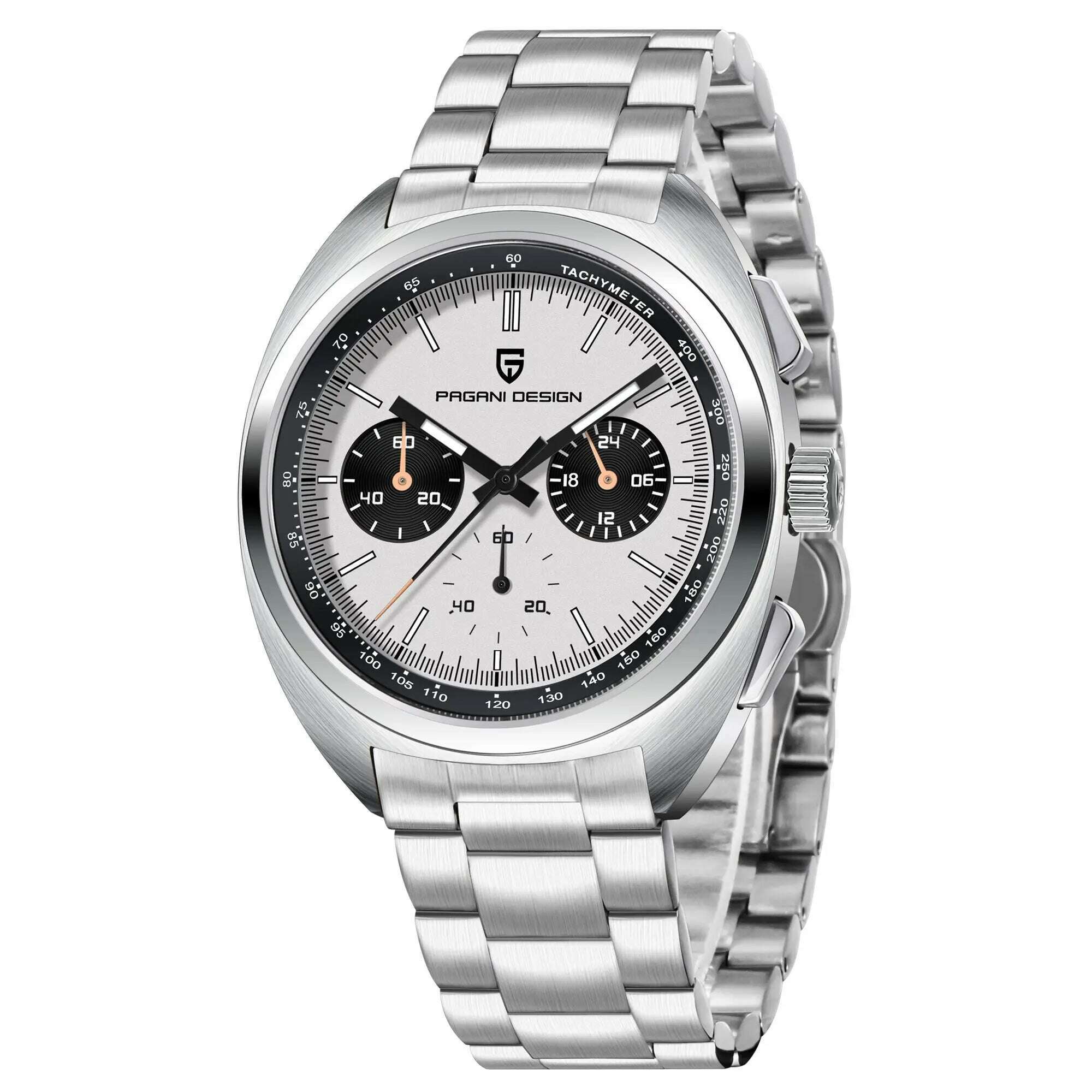 KIMLUD, PAGANI DESIGN 2024 NEW Turtle Back Chronograph 1782 Watch for Man Fashion Men's Quartz Watch Luminous relogios masculino, White S, KIMLUD APPAREL - Womens Clothes