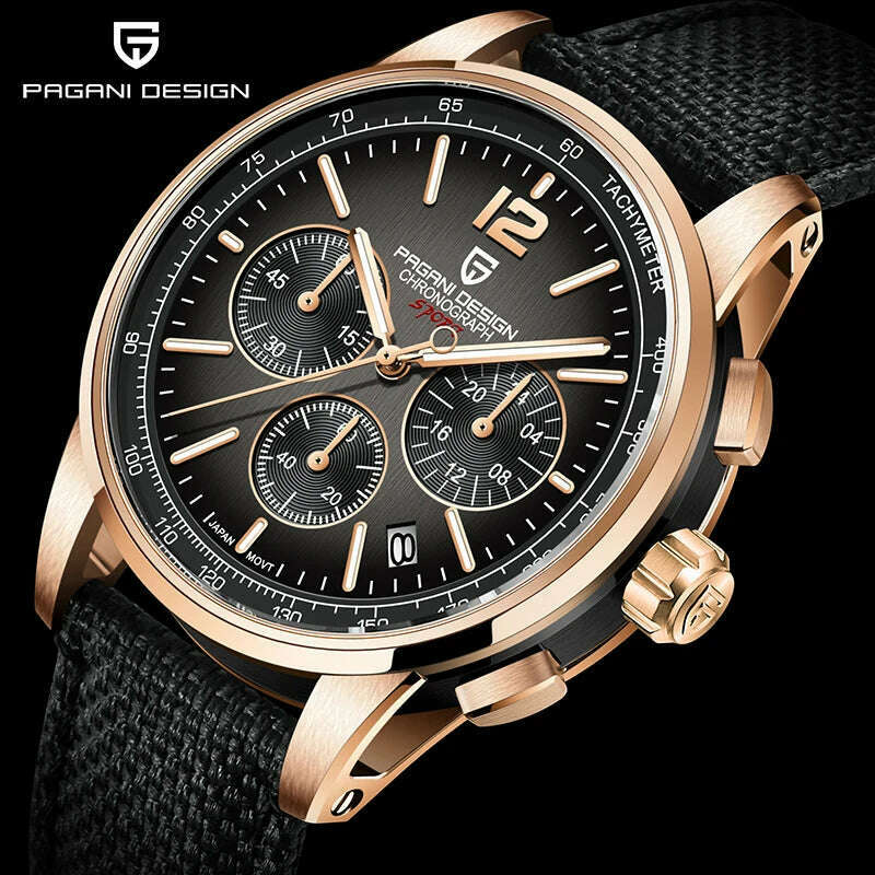 KIMLUD, PAGANI DESIGN New Luxury Chronograph Men Watch Top Brand Quartz Wristwatches Sapphire Glass Stainless Steel Waterproof Clock, KIMLUD Womens Clothes
