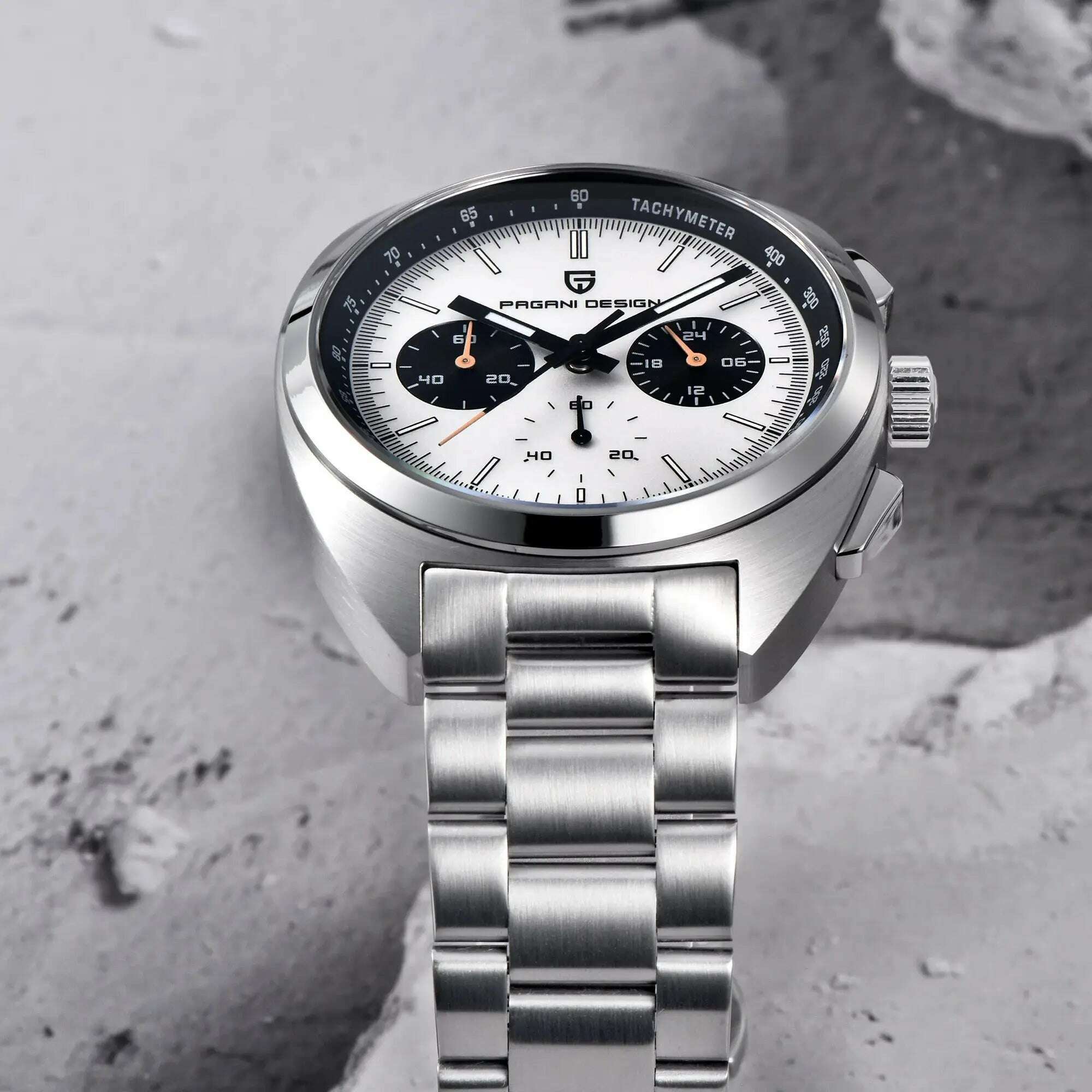 KIMLUD, PAGANI DESIGN Panda Dial Men Watches Luxury Quartz Watch For Men Japan VK63 Sport Chronograph Sapphire glass Wristwatch 2024 New, KIMLUD Womens Clothes