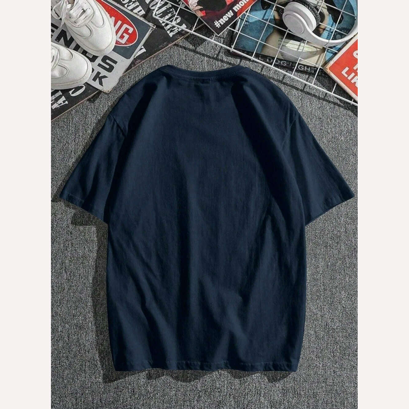 Paris Romantic City Letter Graphic Print Tees Men T-Shirt Summer Loose Clothing Loose Cotton Oversize Tshirt Street Soft Tops - KIMLUD
