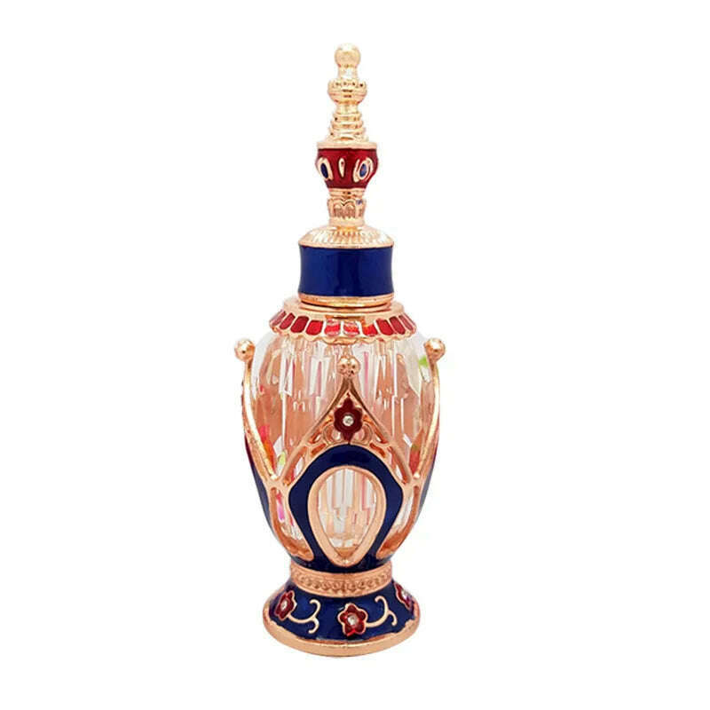 KIMLUD, Perfume Bottle 3ml Vintage Metal Luxury Arab Style Essential Oils Dropper Bottle Container Middle East Weeding Decoration Gift, KIMLUD Womens Clothes