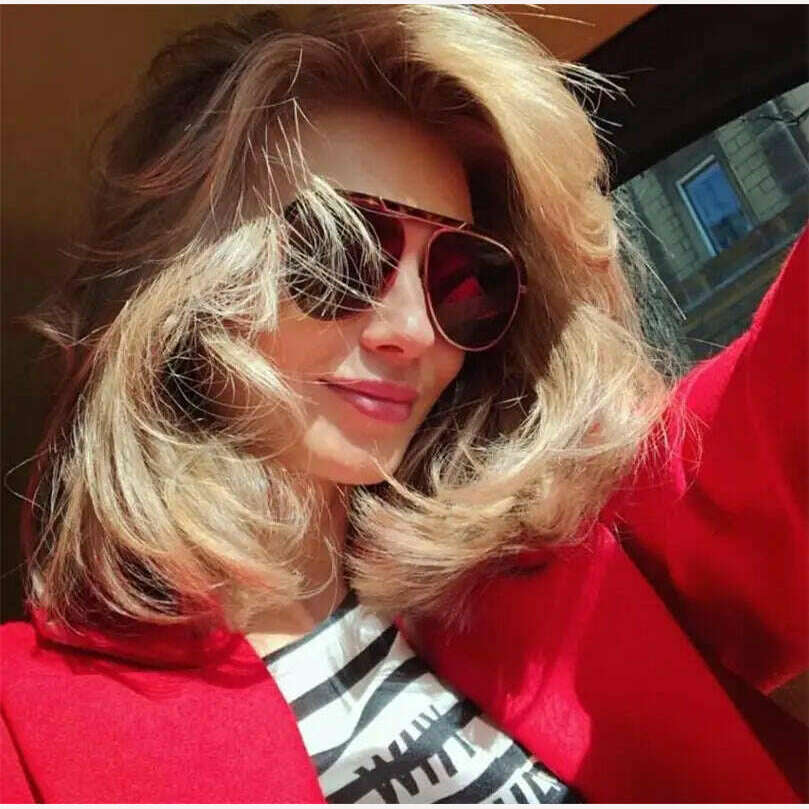 Pilot Designer Oversized Sunglasses Luxury Brand Shades For Women Trendy White Glasses Vintage Retro Sun Glasses Mirror Oculos - KIMLUD